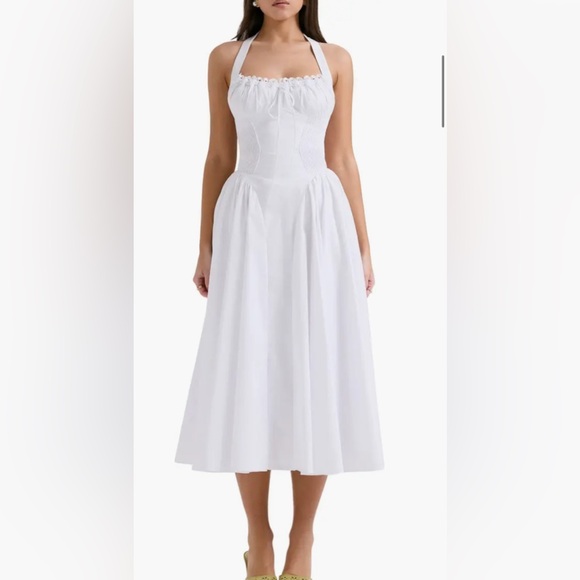 House of CB Adabella Pleated Halter Sundress - Picture 2 of 5